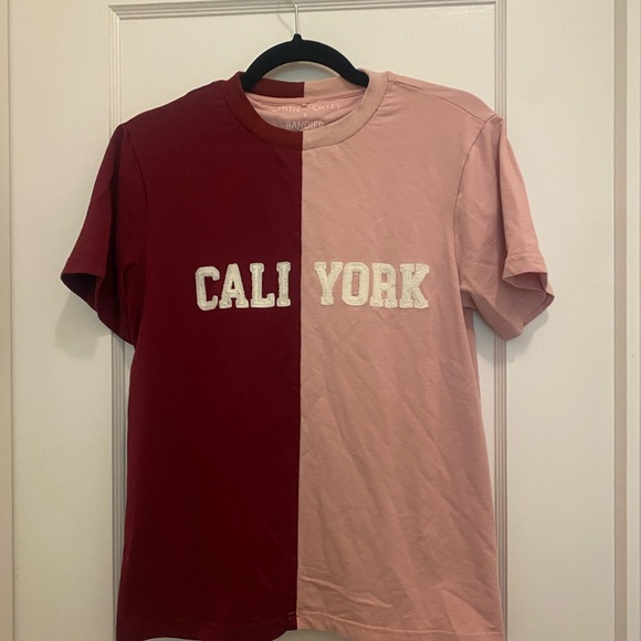 Cali York Bandier x Cynthia Rowley Dual Colored T Shirt - Picture 2 of 4